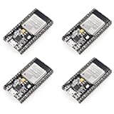 4 Packs ESP-WROOM-32 and ESP32 ESP-32S Development Boards:2.4GHz Dual-Mode WiFi+Bluetooth Dual-core,with Integrated Antenna, RF AMP,Filter, and Support for AP/STA Modes.
