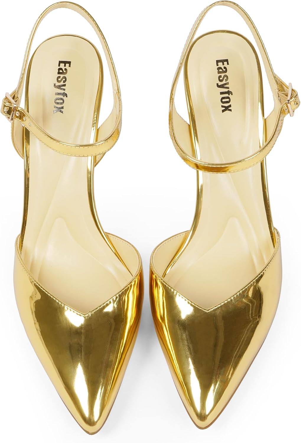 Womens Pumps Closed Pointed Toe Stiletto Heels Ankle Strap Slingback Heels for Women Wedding Party Shoes