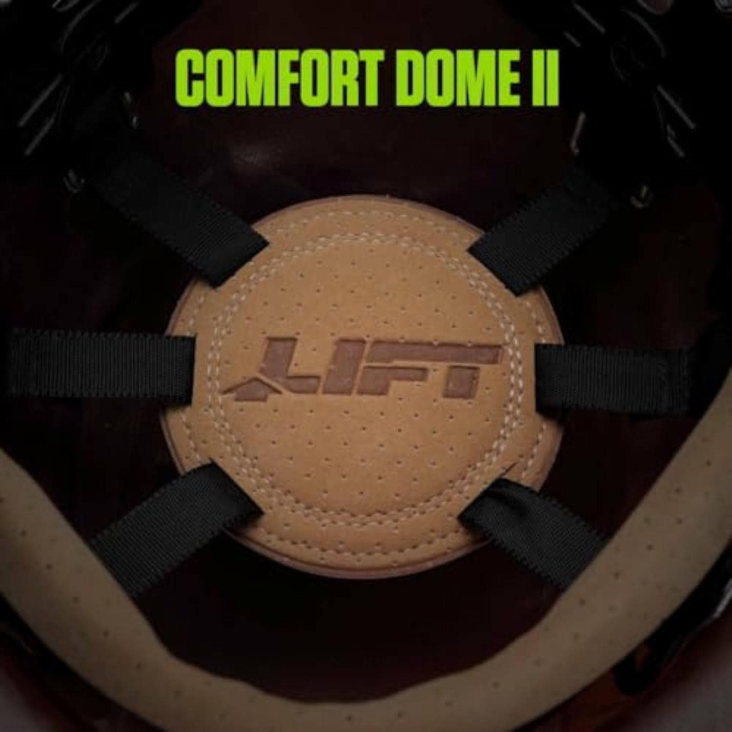 LIFT SAFETY Dax Fiber Resin Full Brim Safety Helmet/Hard Hat | 6 Point Suspension for Comfort & Impact Protection