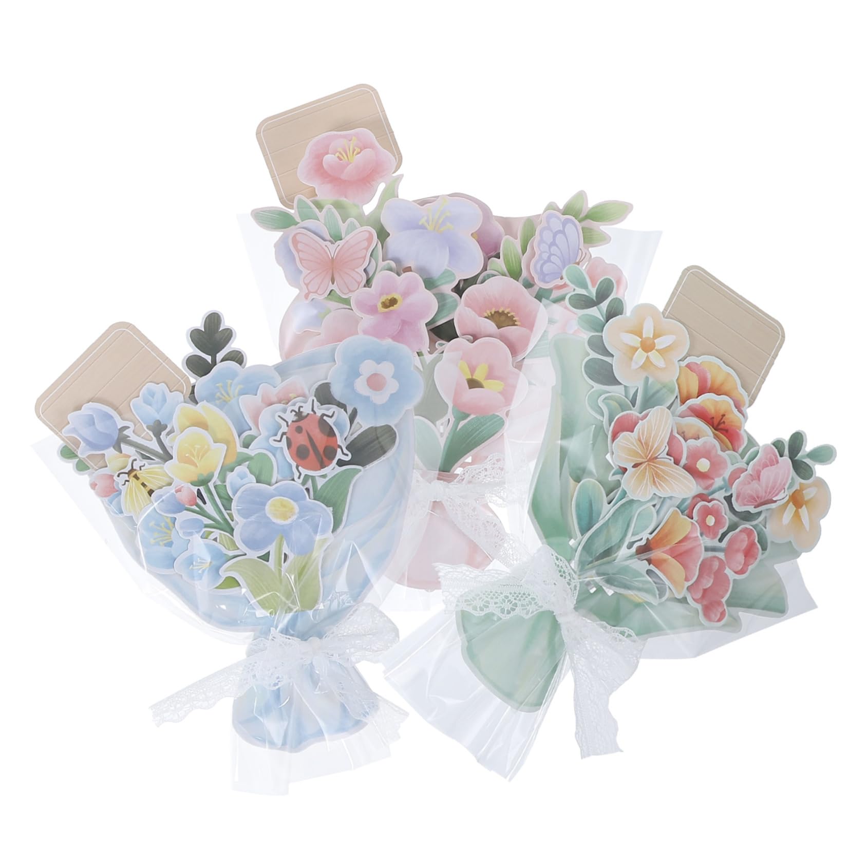 15pièces Cartes De Vœux Pour Enseignants De Cartes Papier Forme De Bouquet Floral Pour Journée Des Enseignants Avec Messages De Bénédiction