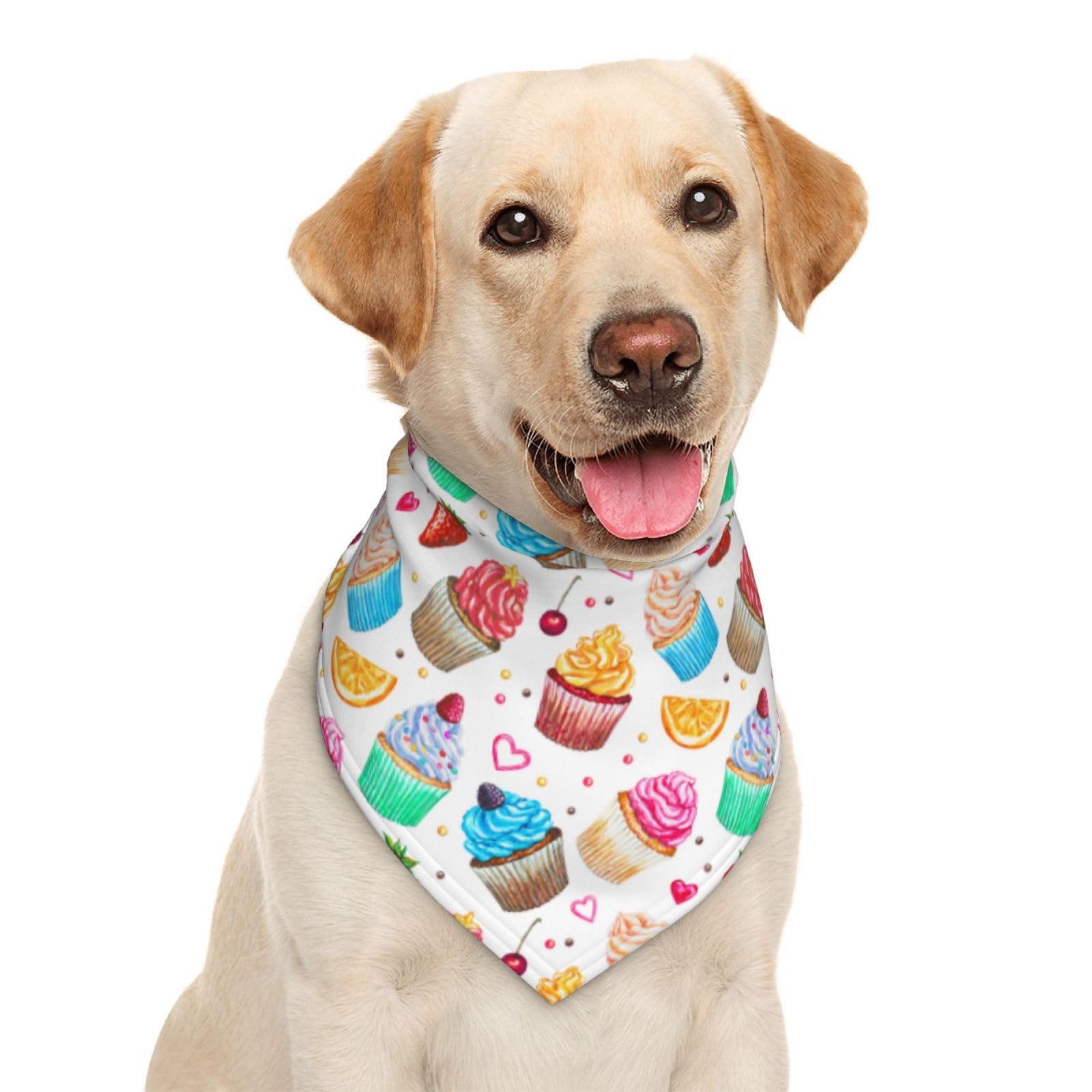 Süßes Cupcake-Halstuch Für Hunde & Katzen - Waschbar & Bunt Bedruckt