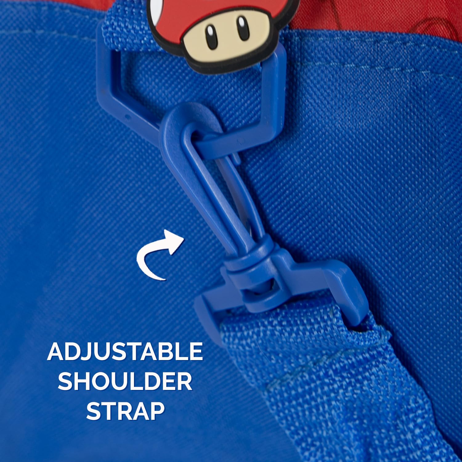 Sac de Sport Mario Enfant Bleu Rouge Sac de Voyage Super Mario Léger Résistant Garcon Ecole Sac à Main Bandoulière Piscine Danse Gym Football Garçon 28x41,5x21 cm