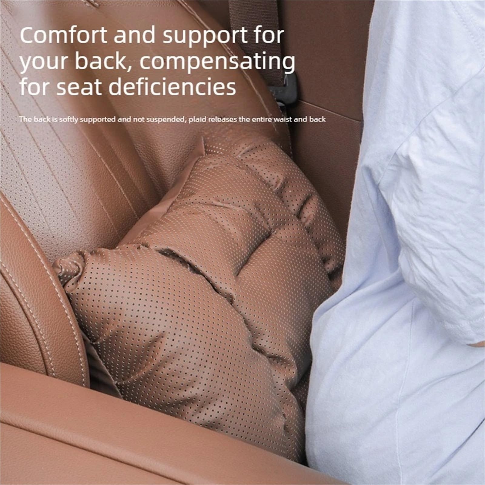 Cale-têtes pour sièges auto Appui-tête de voiture en cuir PU, coussin de dossier respirant, Convient pour Ford et à