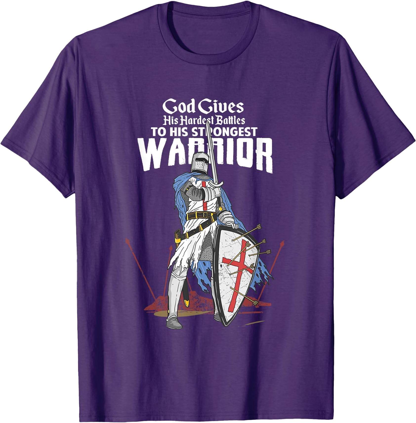 Knights Templar Crusader Warrior St George Cross Christian T-Shirt