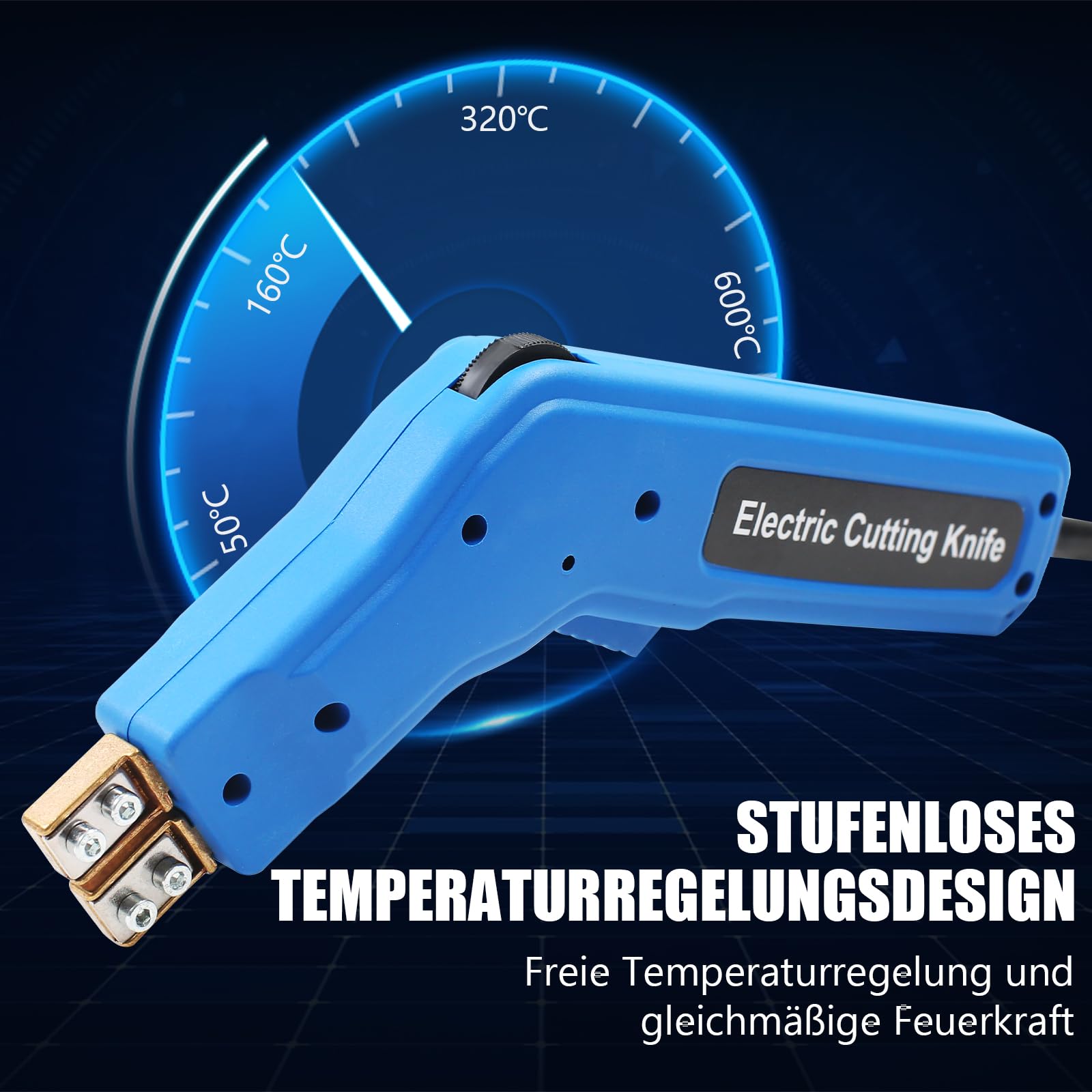 300 W piepschuimsnijder, elektrische heetmes, snijgereedschapset met 4 Nichrome messen 0-600 ℃ styropor cutter set met luchtkoeling voor piepschuim, EPP, EPS, EVA, KT Board 300 W piepschuimsnijder, elektrische heetmes, snijgereedschapset met 4 Nichrome messen 0-600 ℃ styropor cutter set met luchtkoeling voor piepschuim, EPP, EPS, EVA, KT Board
