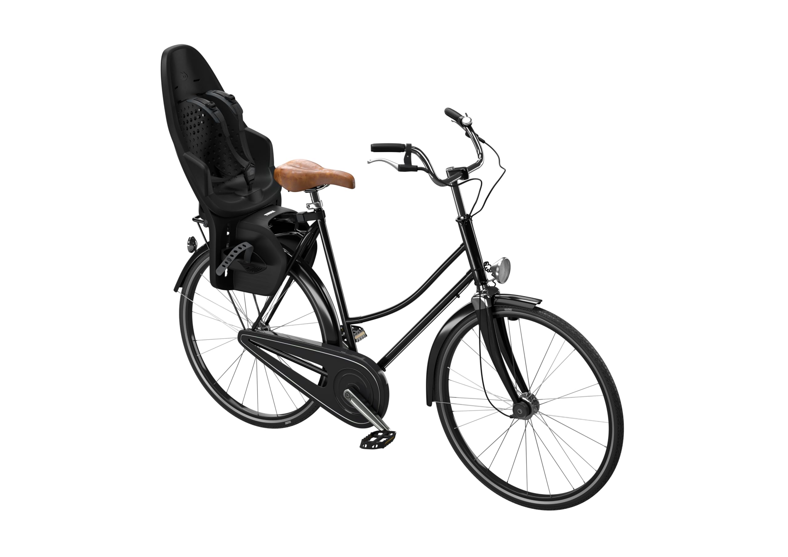 thule yepp 2 mounted child bike seat, adjustable footrests, 5-point harness and easy to mount design
