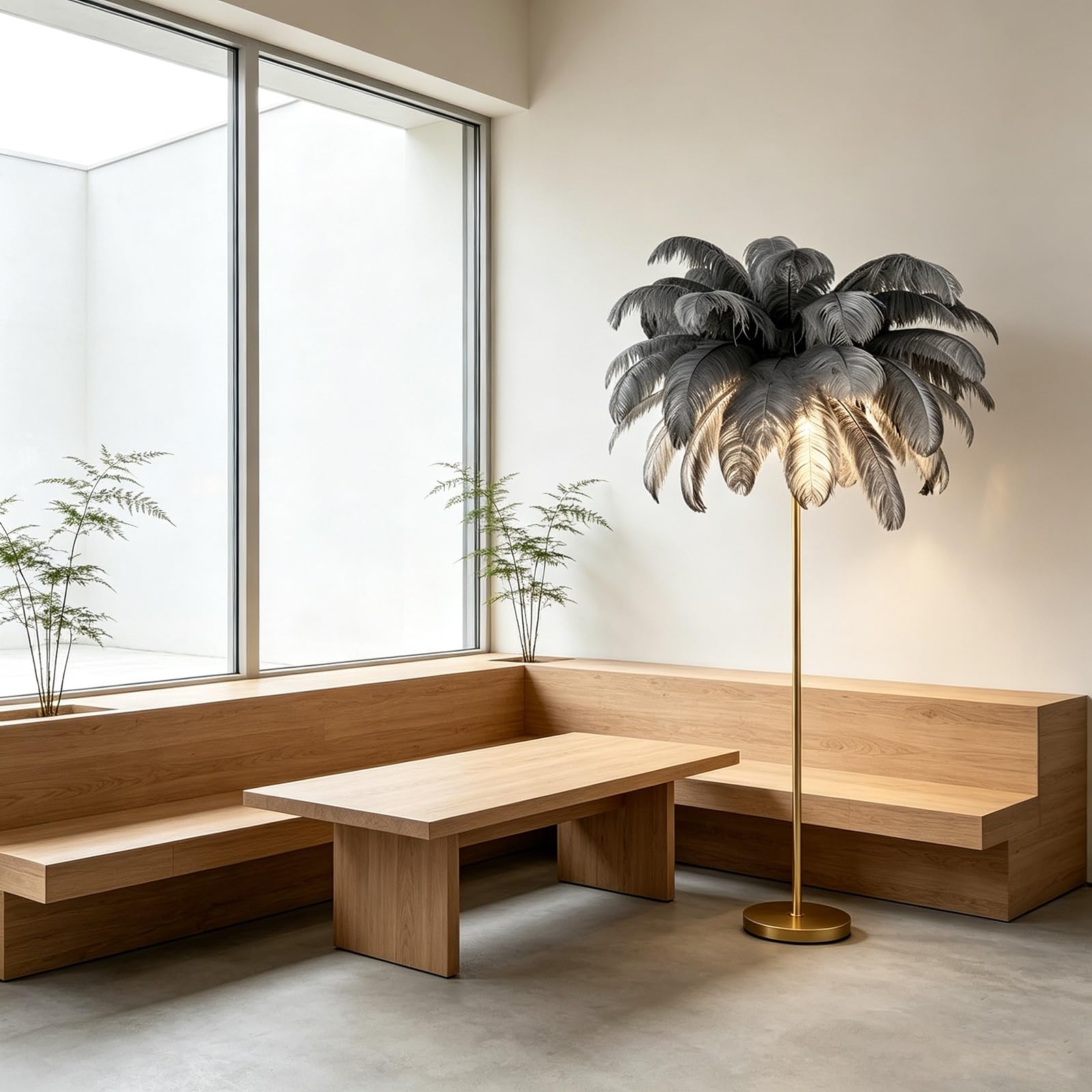 LCNDKF Detachable Feather Floor Lamp
