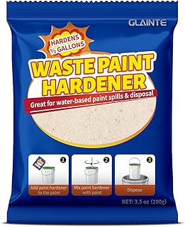 GLAINTE Waste Away Paint Hardener Fast Acting Solid Hardener - Paint Drying Powder, 3.5oz
