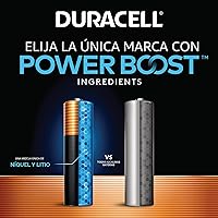 Vista 3 de Duracell - Pilas AA Coppertop con ingredientes Power Boost, paquete de 4 pilas doble A de larga duración, pilas alcalinas AA para aparatos