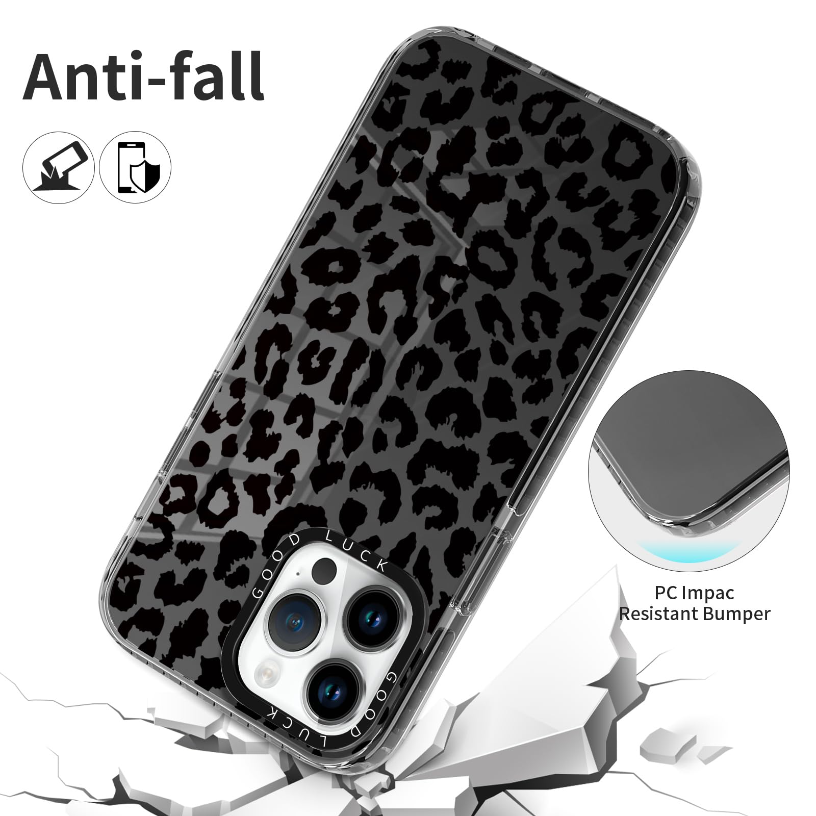 2 fundas transparentes de silicona fina de TPU suave a prueba de golpes para iPhone 13 Pro (6,1 pulgadas), con bonitos patrones para niñas, mujeres y hombres, Estampado de leopardo y guepardo