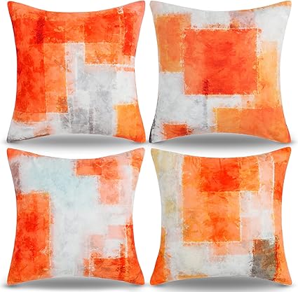 orange red throw pillows