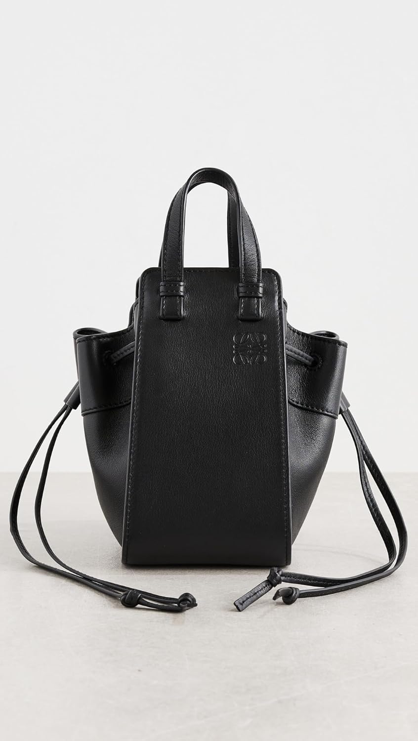 Loewe Women's Pre-Loved L Black Calfskin Hammock Drawstring Shoulder Bag - Image 2