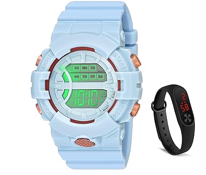 CERO Digital Shockproof Multi Dial Kids Watch for Boys & Girls (Pack of 2)