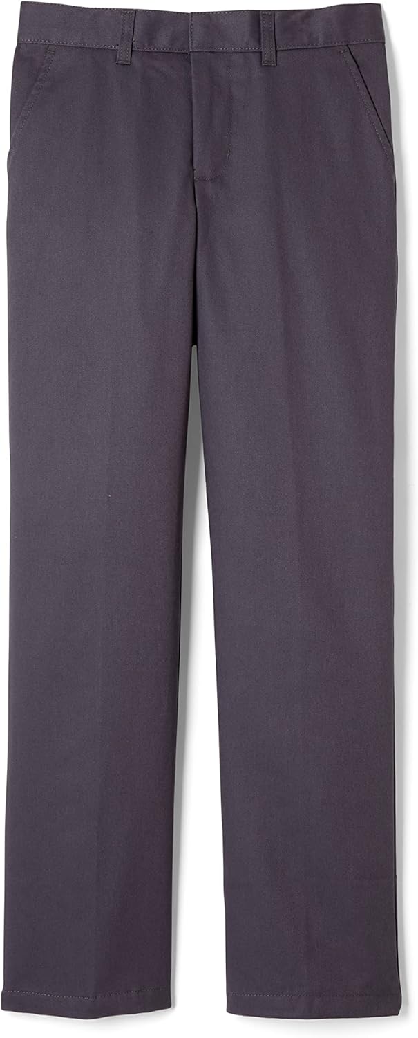 French Toast Boys' Adjustable Waist Relaxed Fit Pant (Standard & Husky) 8 Gray
