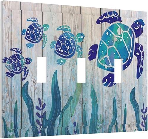 Miniatura 129 de Cubierta de Interruptor de Luz de 1 Gang con Escena de Flores de Grecia Mediterránea, Dispositivo Individual Basculante/GFCI, Placa Decorativa