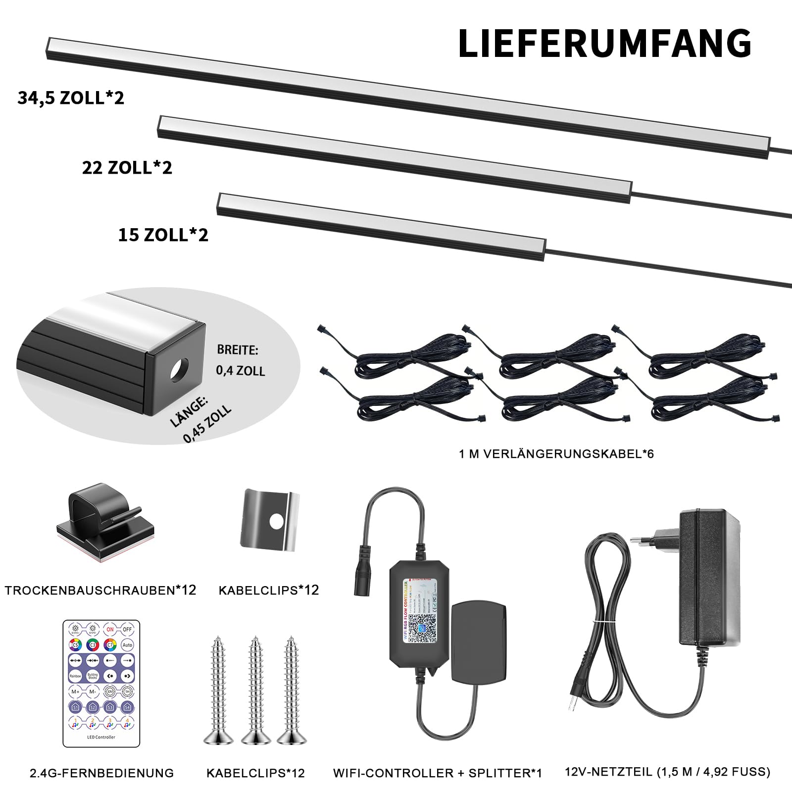 RGB+IC LED Akustikpaneele Beleuchtung, 6 Stück Intelligente Farbverfolgende Wandpaneele Beleuchtung mit Alexa & WLAN-App-Steuerung, DIY LED Streifen mit mehreren Farben (38 * 2+56 * 2+89 * 2cm)