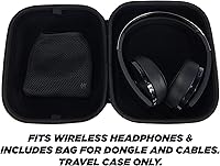 Vista 5 de Casematix Gaming Headset Case compatible con PS5 Pulse 3D auriculares inalámbricos Platino Playstation auriculares inalámbricos para PS4 dongle