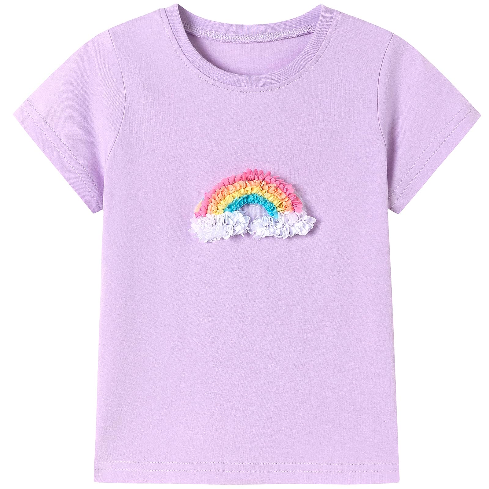 Kinder Mädchen T-Shirt Baumwolle Cartoon Einhorn Casual Tee