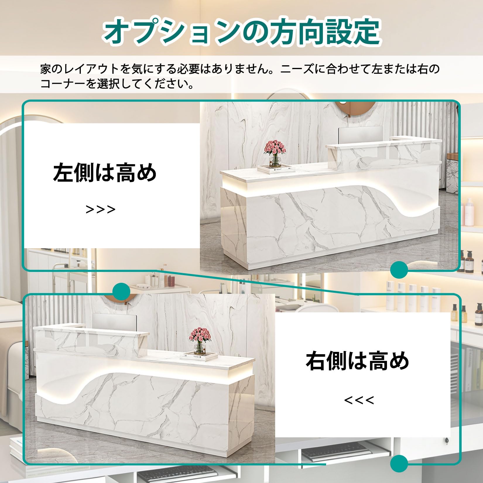 Amazon.co.jp: yurstcggh 大型 レジカウンター 受付カウンター レジ