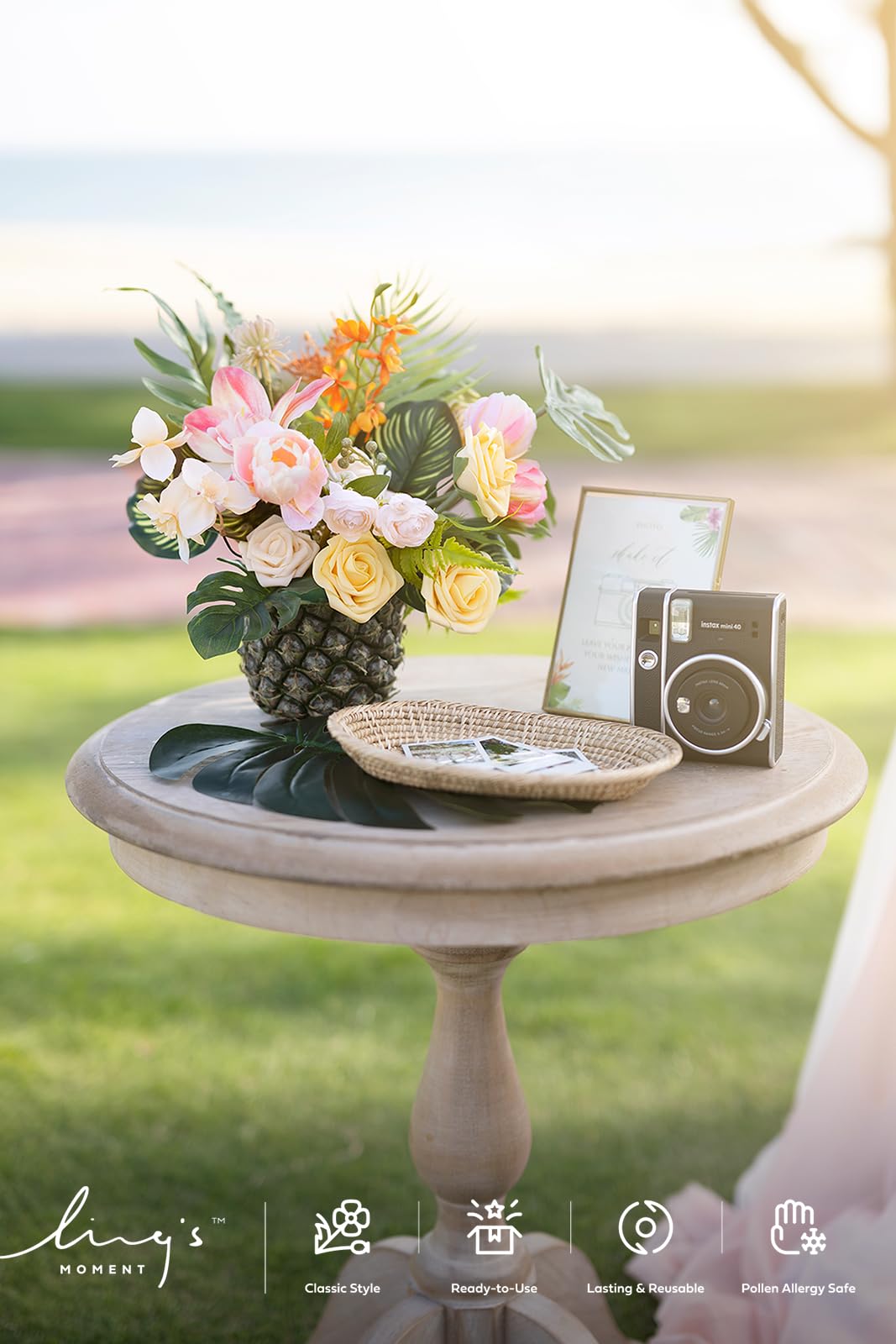 Amazon.com: Ling's moment Fake Flowers Box, Faux Artificial