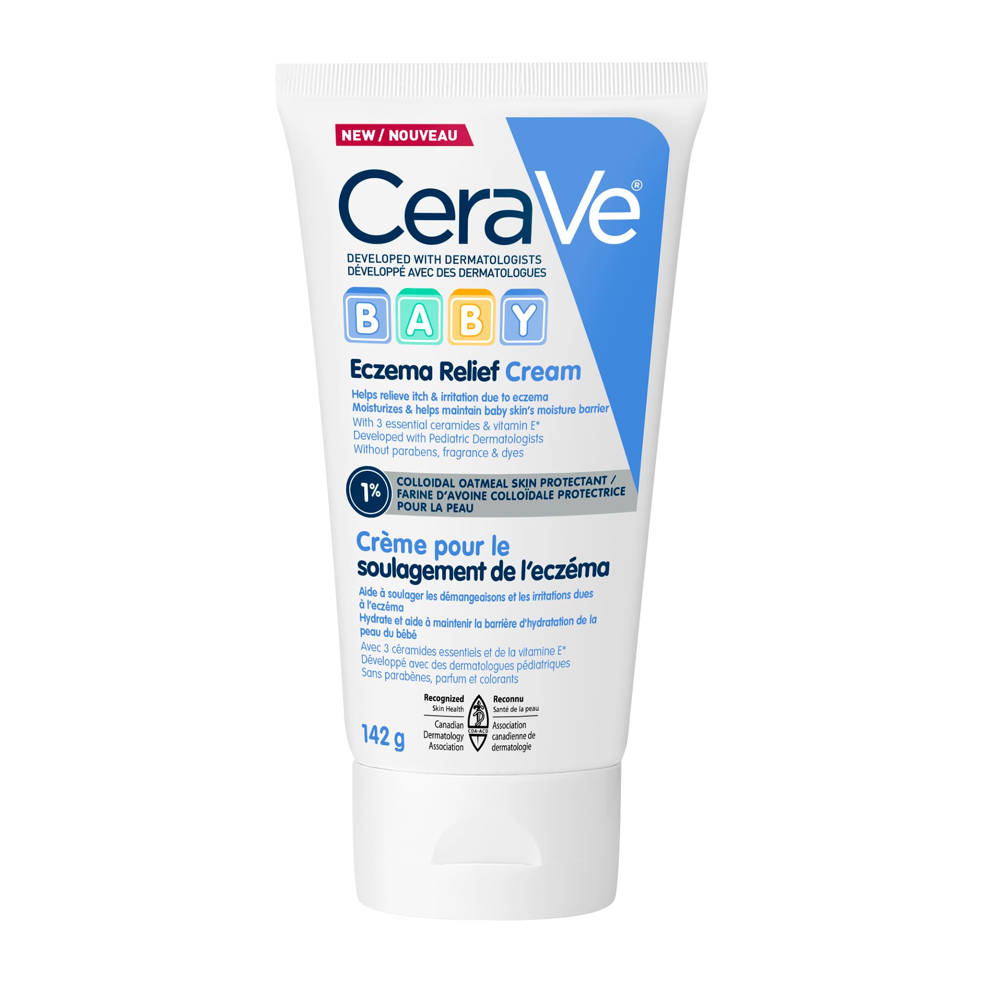 CeraVe Baby Eczema Relief Cream, Soothing Moisturizer for Eczema Prone Skin with 1% Colloidal Oatmeal and Ceramides, Fragrance Free, Recommended by Dermatologists, 142g - 2