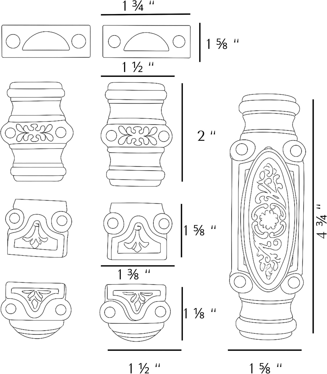Solid Brass Window Cremone Bolt 6 Feet – Antique Finish, Window Mount, Ornate Floral Design, Customizable Rod Length, Heavy Duty Locking System with Screws Included
