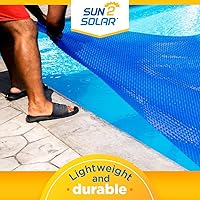 Vista 6 de Sun2Solar Cubierta solar rectangular azul de 10 pies x 15 pies Serie 1200 Manta de retención de calor para piscinas rectangulares enterradas