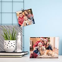 Vista 7 de NIUBEE Soporte acrílico para letreros de 8.5 x 11 pulgadas, paquete de 6 marcos transparentes horizontales, en forma de T, soporte de exhibición