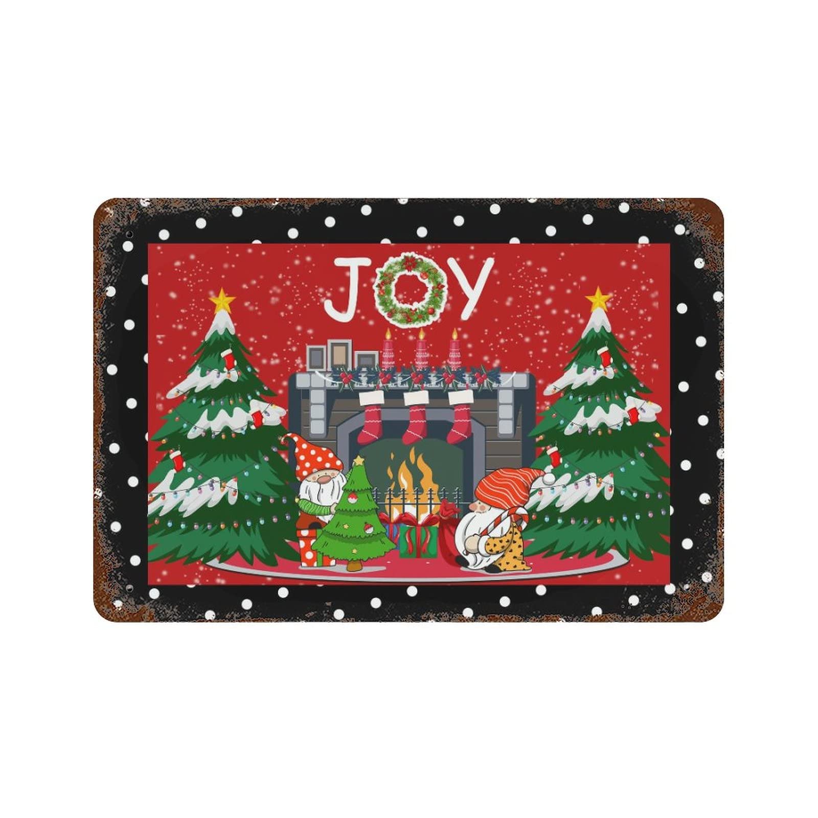 Panneau de gnome de Noël idée cadeau rétro bonhomme de neige décoration murale