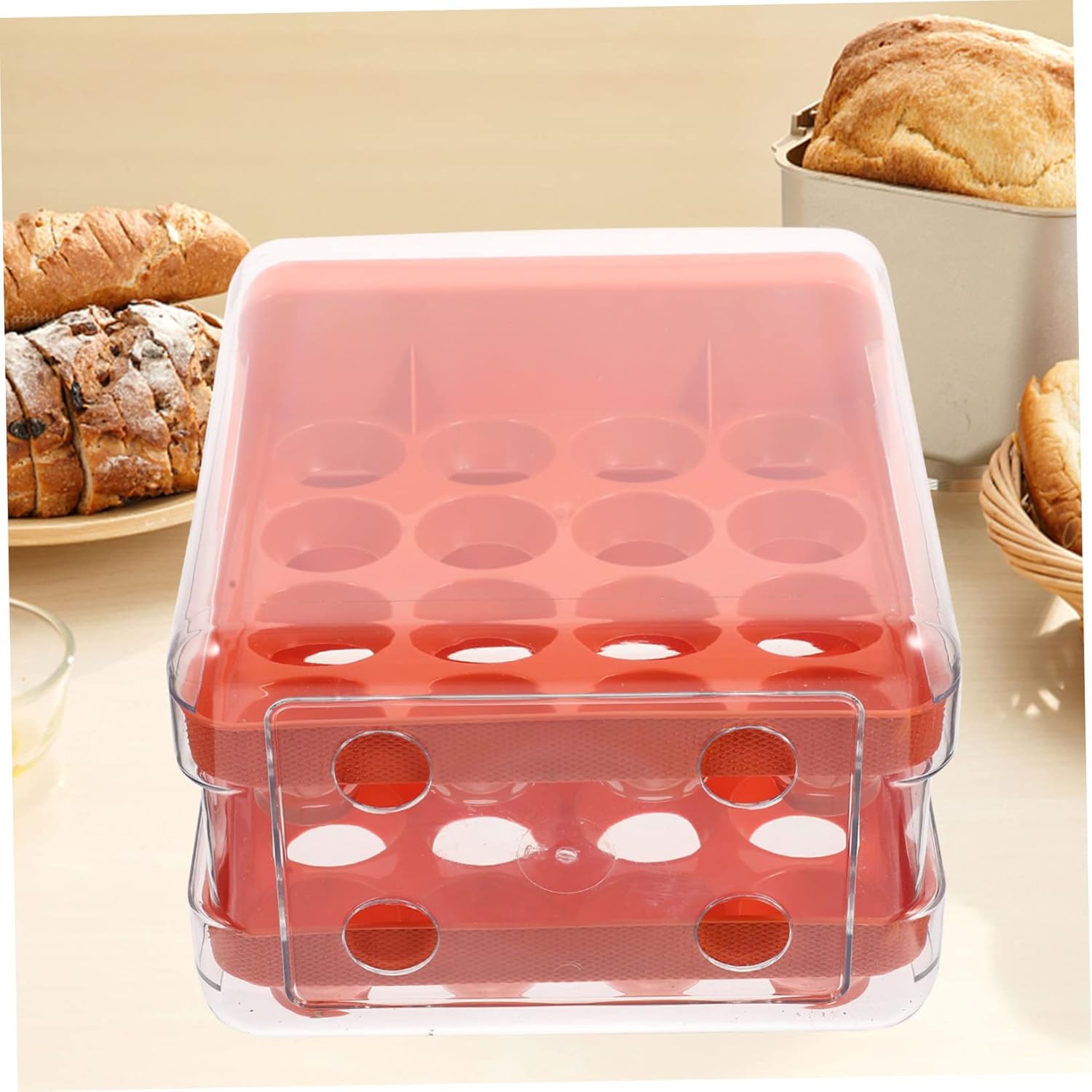 32grids Egg Cartons Storage Box Reusable Household Egg Organizer for Refrigerator
