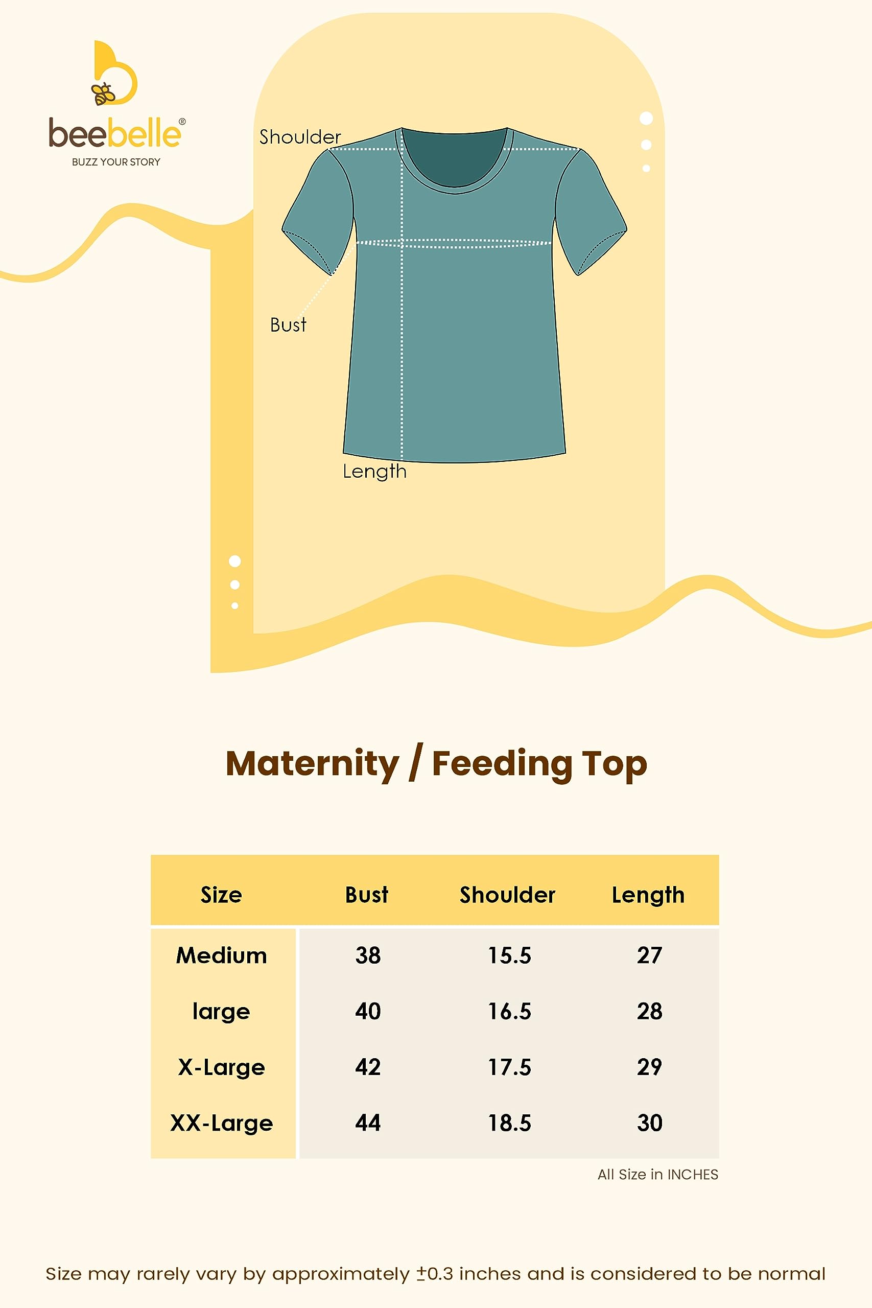 beebelle Women's Cotton Peach Solid Plain Feeding/Nursing/Maternity Tops 1142 - Image 7 thumbnail