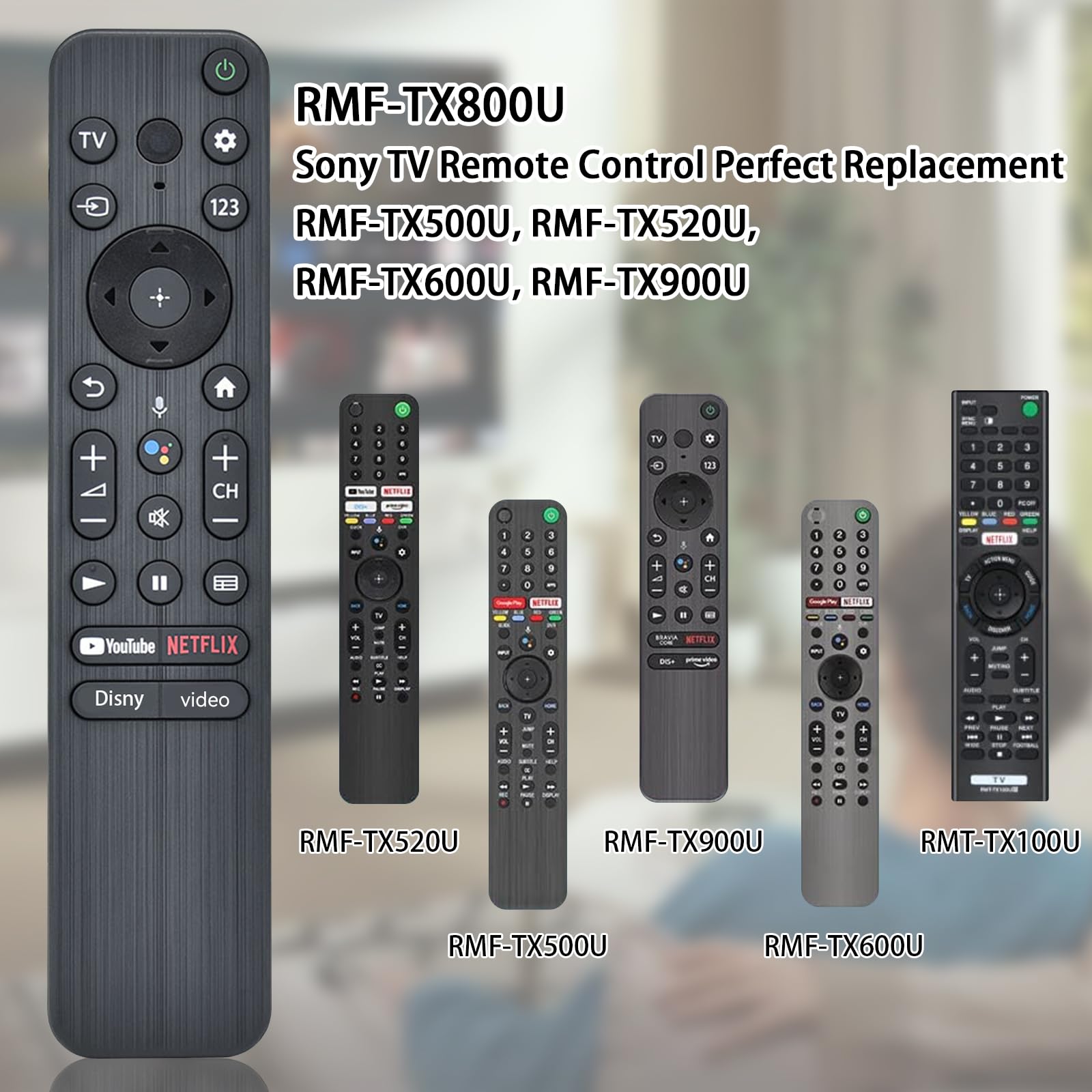 RMF-TX800U Spraakafstandsbediening – Origineel En Nieuw – Voor Sony Bravia, XBR, XR, KD, KDL En OLED 4K TV’s
