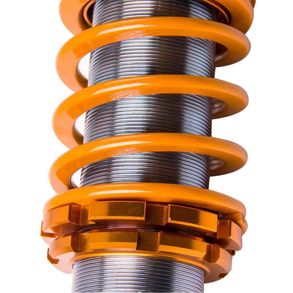 maXpeedingrods 4x Coilover, Amortiguador para VW Polo 6N 6N2 MK3 Mark III para Seat Ibiza Cordoba 6K2 MK2 de Muelle, Suspensión Roscada Regulable en Altura 2 Delanteros y 2 Traseros Resorte Helicoidal