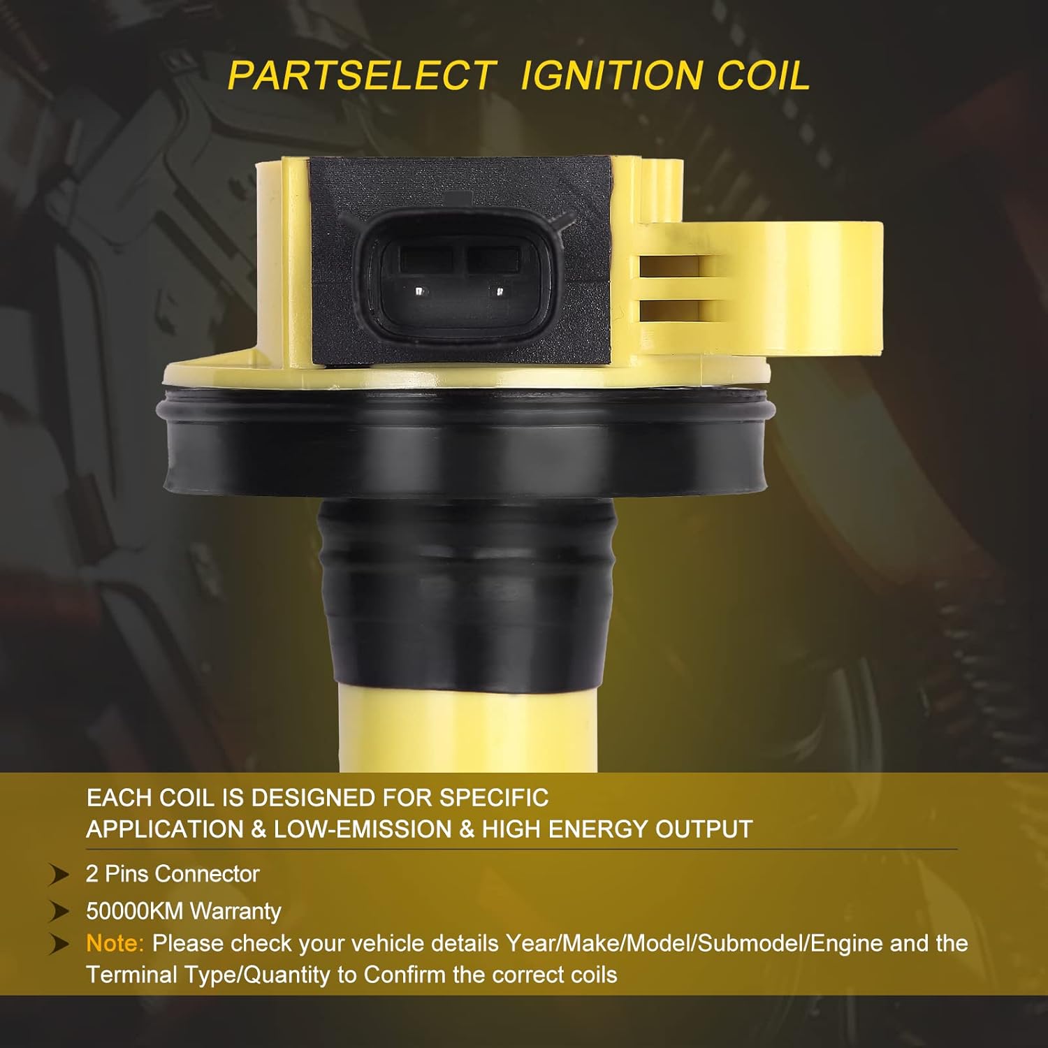 6PCS Ignition Coil Pack UF-553 DG520 Replacement for Ford Explorer for F150 Edge Fusion for Mustang Taurus for Lincoln MKS MKX MKT MKZ Mercury Sable 3.5L 3.7L V6