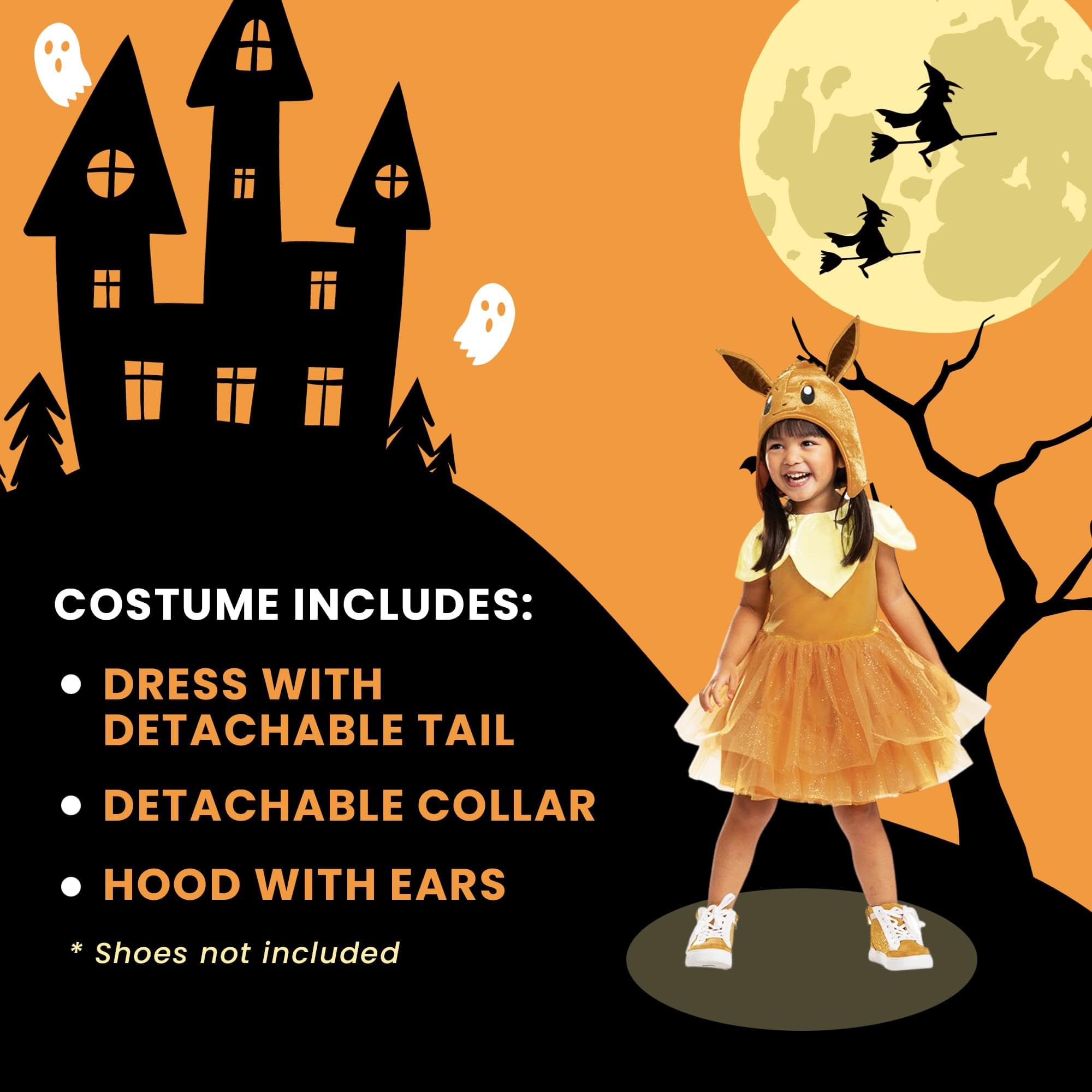 DISGUISE 192995112308 EEVEE TUTU TODDLER DRESS Pokemon akcesoria, brązowy, jeden rozmiar