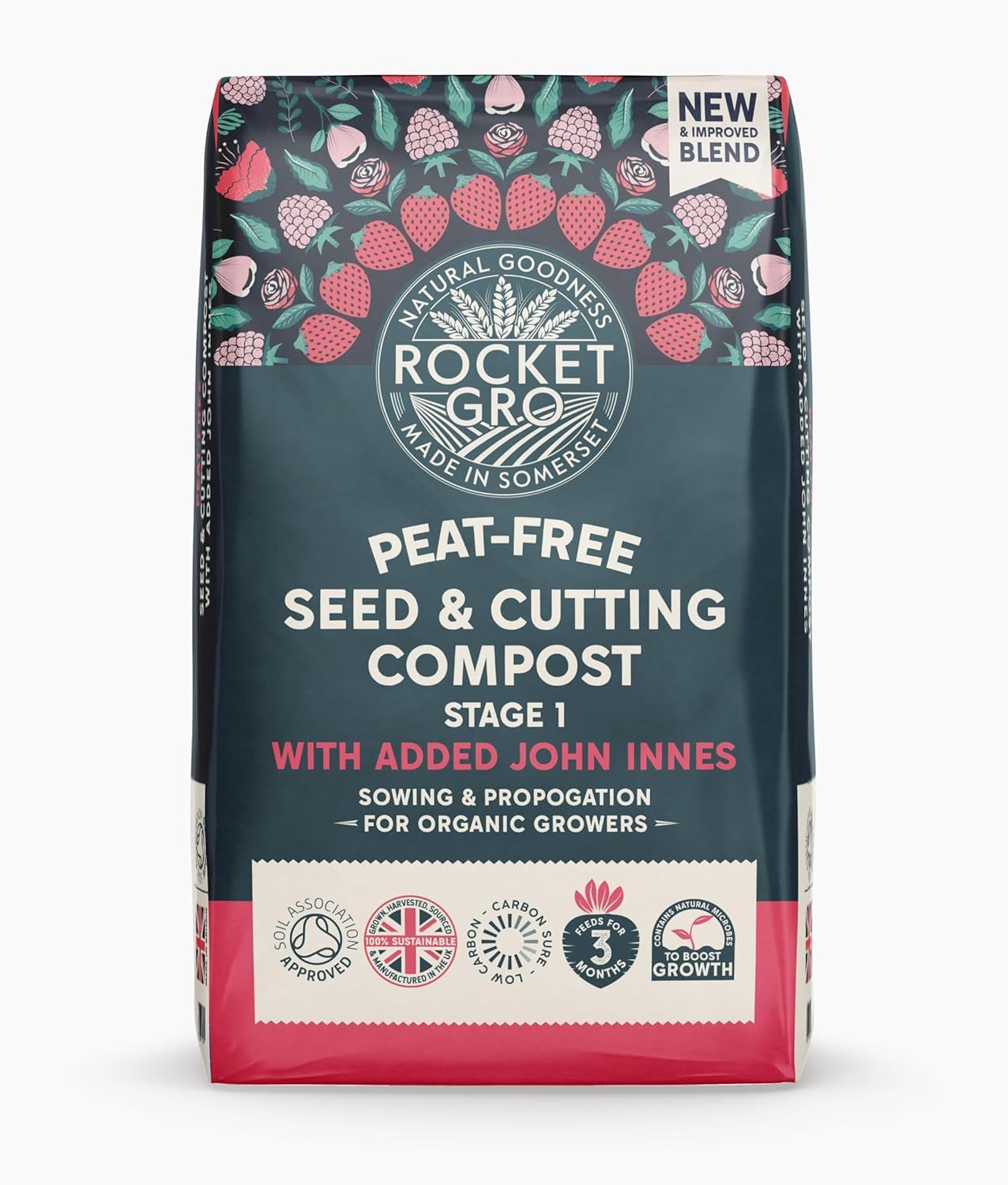20L Peat-Free Seed & Cutting Compost with Added John Innes, Premium Natural Blend for Organic Growing
