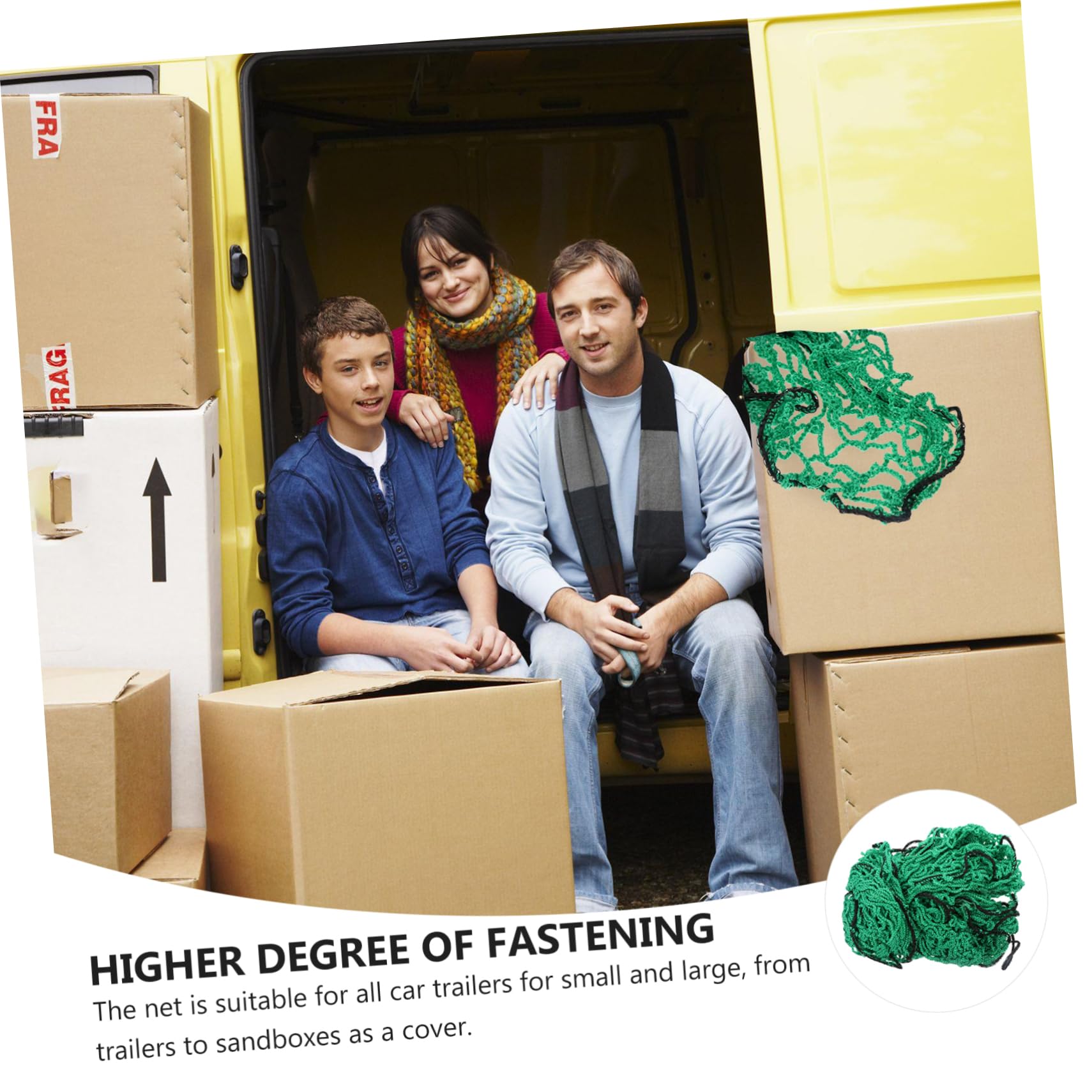 Rete Elastica per 1,5 X 2 M Copertura Sicura per Carichi e Bagagli per Auto e Camion Accessorio Resistente e Regolabile per e Trasporti