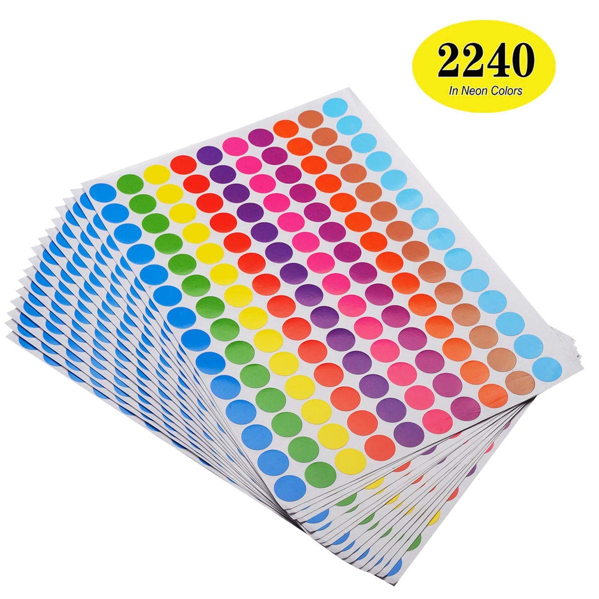 neon circle stickers