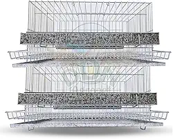 Kit 2 Gaiola Codorna Mini Chinesa Viveiro Bateria 30 Poedeiras Completa