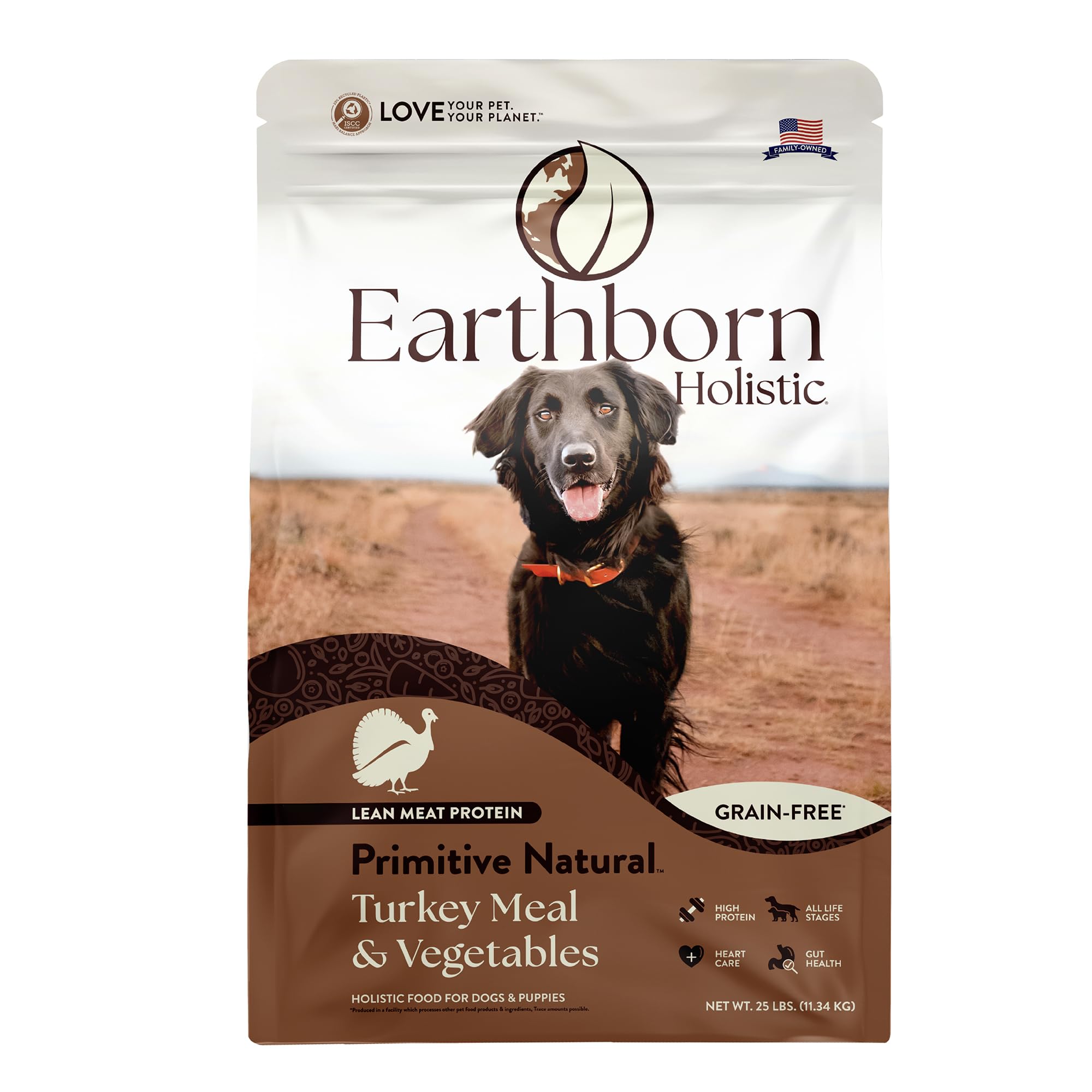 Primitive Natural Turkey Meal & Vegetables Grain-Free Dry Dog Food 25 lb