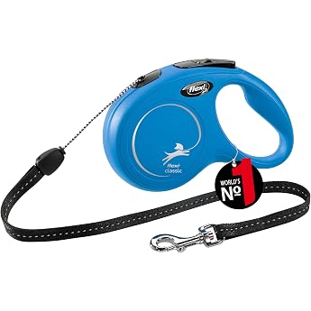 Flexi Retractable Dog Leash, Retractable Long Lead, New Classic Cord, 26.2 ft (8 m), Small Dog, Less than 26.5 lbs (12 kg), B