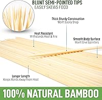 Vista 7 de Zulay Kitchen Authentic Bamboo Marshmallow Smores Sticks - 40 Extra Long 30" Roasting Skewers - 5mm Heavy-Duty Bamboo - Ideal for Grilling & Camping