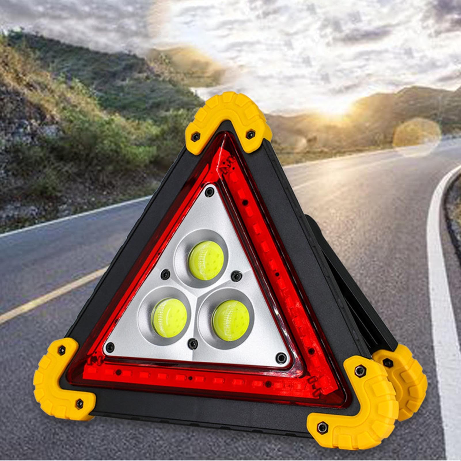 Générique Balise V16 LED 30W pour Véhicule | Signalisation d'urgence Homologuée DGT | À Charge Rapide, Pliable et Étanche pour Panne, Camping et Chantier