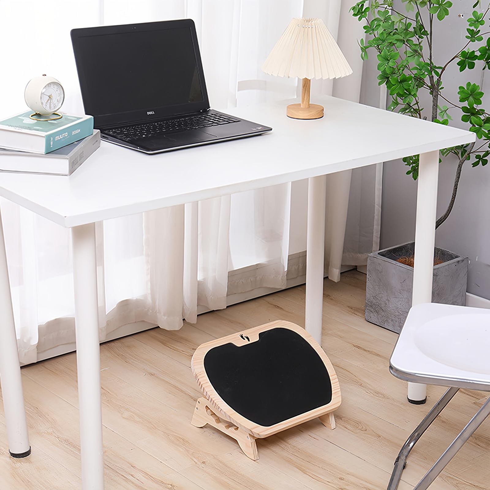 Poggiapiedi Regolabile Legno Sotto Scrivania, 4 Livelli Inclinazione | Poggiapiedi Imbottito Antiscivolo Ufficio,Poggiapiedi Ergonomico,Poggiapiedi Ufficio,Cuscino Poggiapiedi Reclinabile