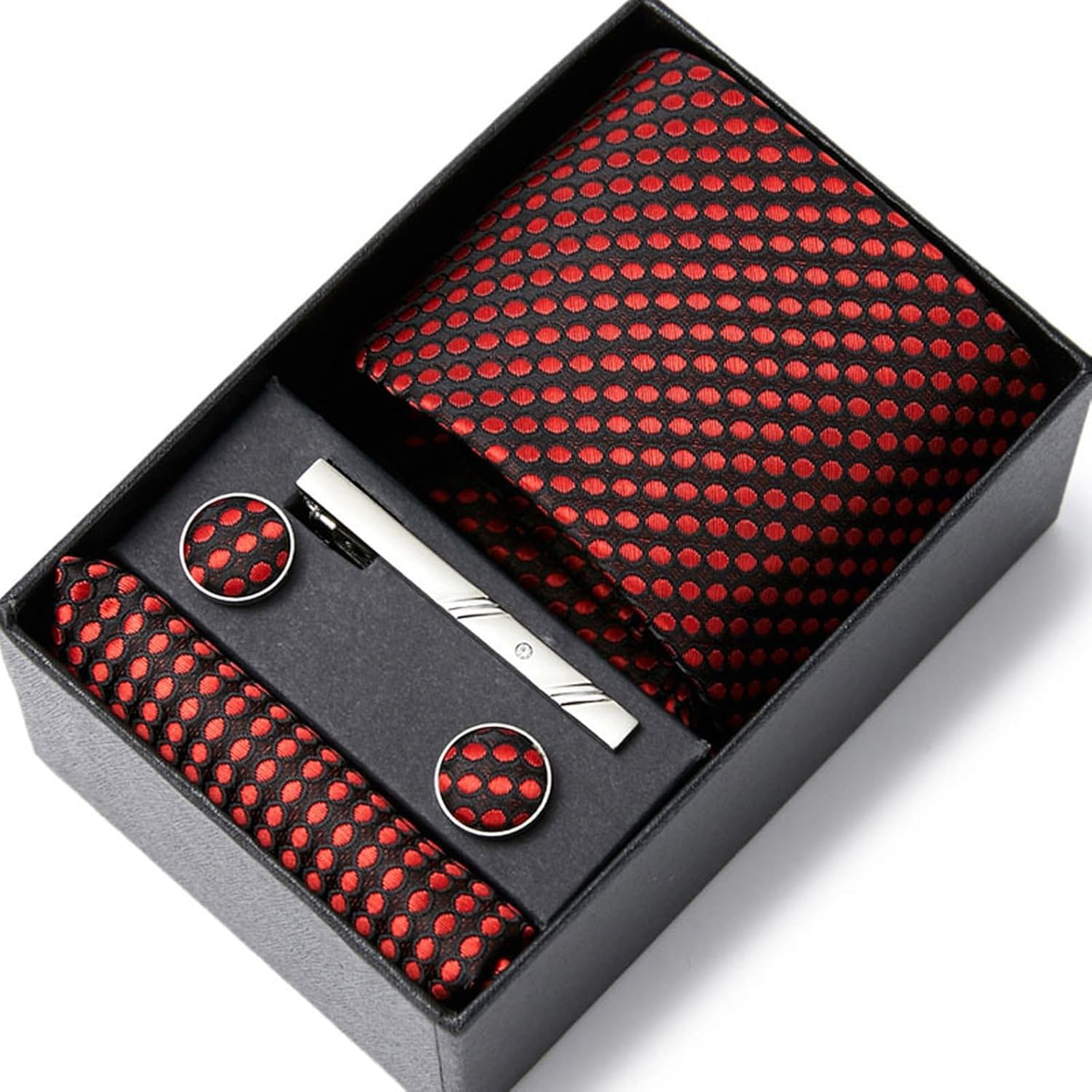 Men's Ties Tie Mens Men's Set Solid Colour Business Cufflinks for Wedding Party Neckties