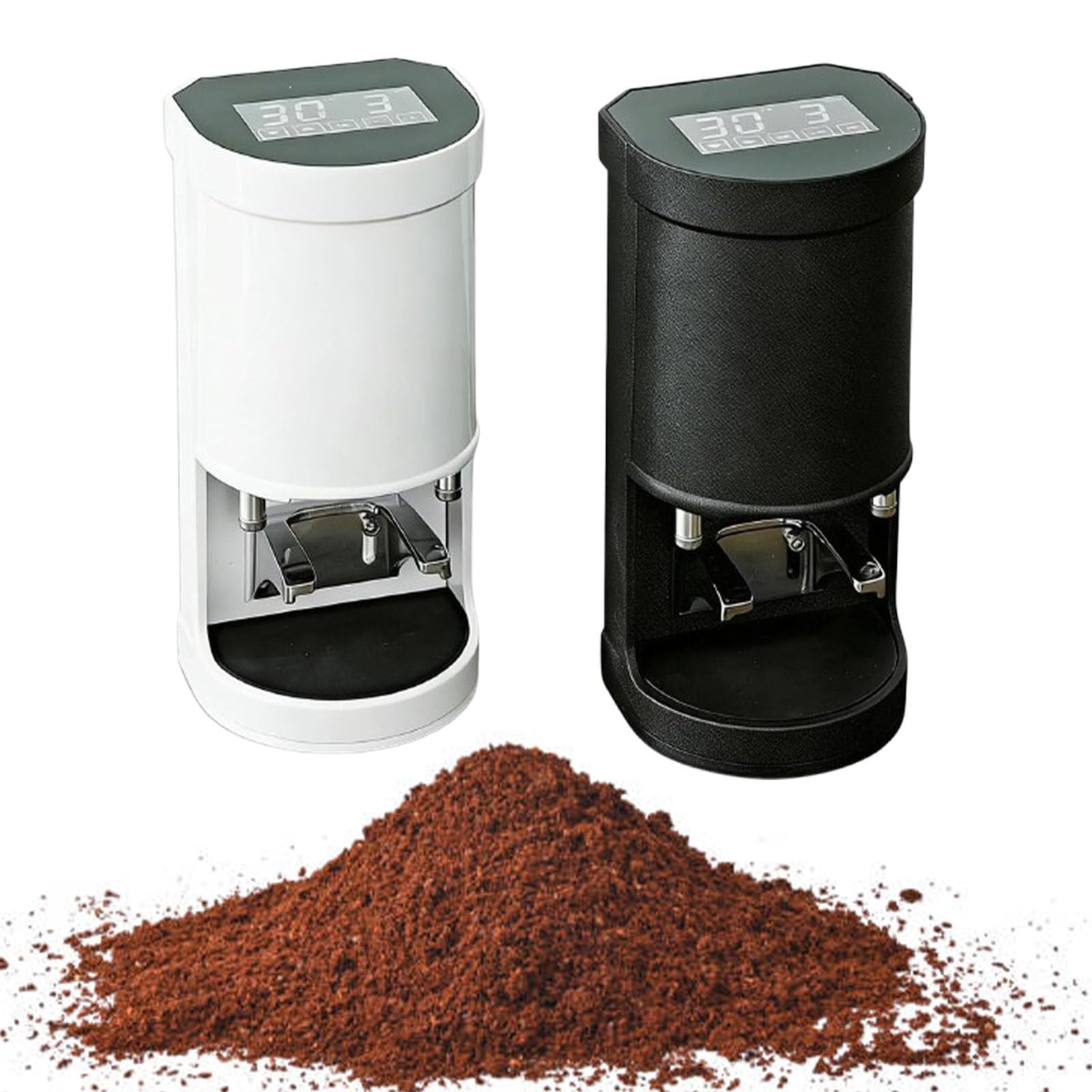 Pressino elettrico per caffè da 58 mm, pressino automatico per espresso, pressino professionale, 1-3 cicli di pressatura, pressione 5-30 kg, funzionamento a mani libere per bar e baristi Black