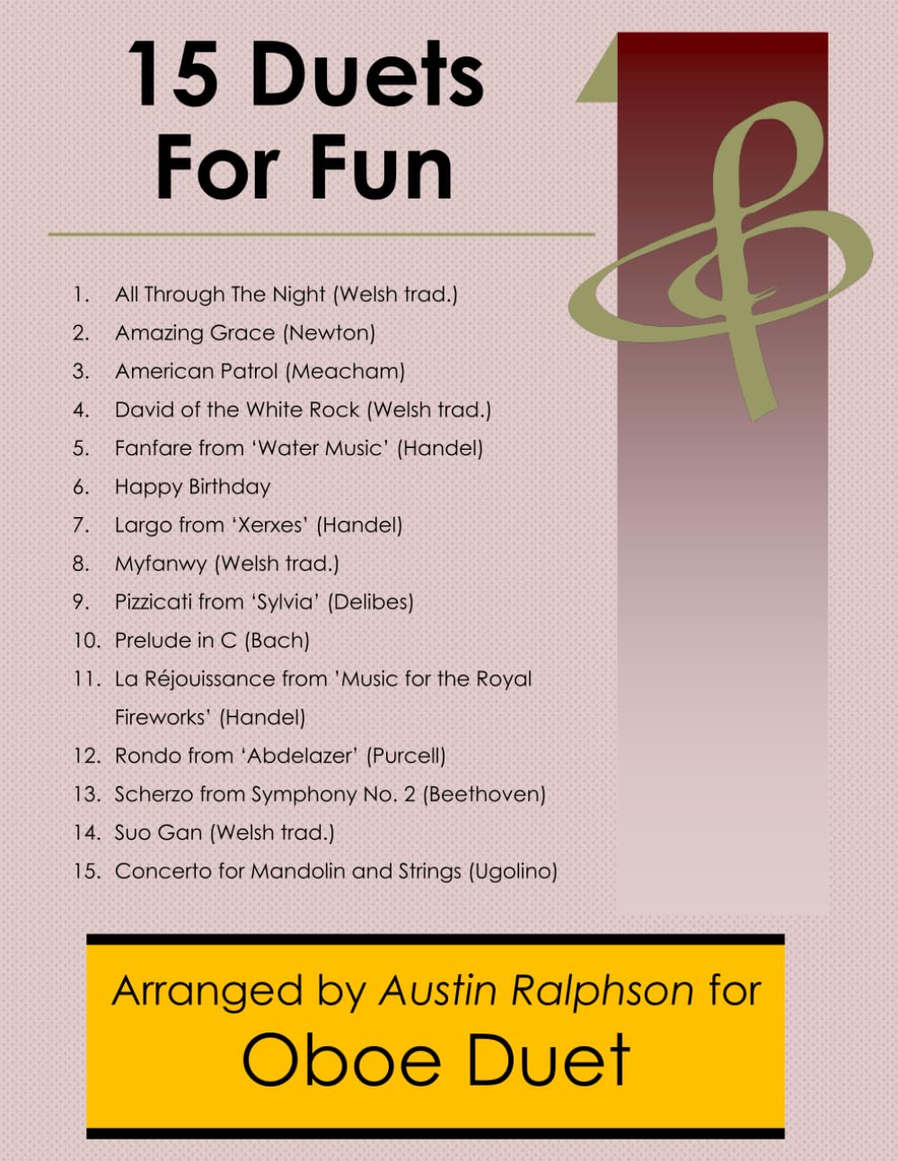 15 Oboe Duets for Fun (popular classics) - various levels: 14 (Woodwind solos, duets and ensembles)