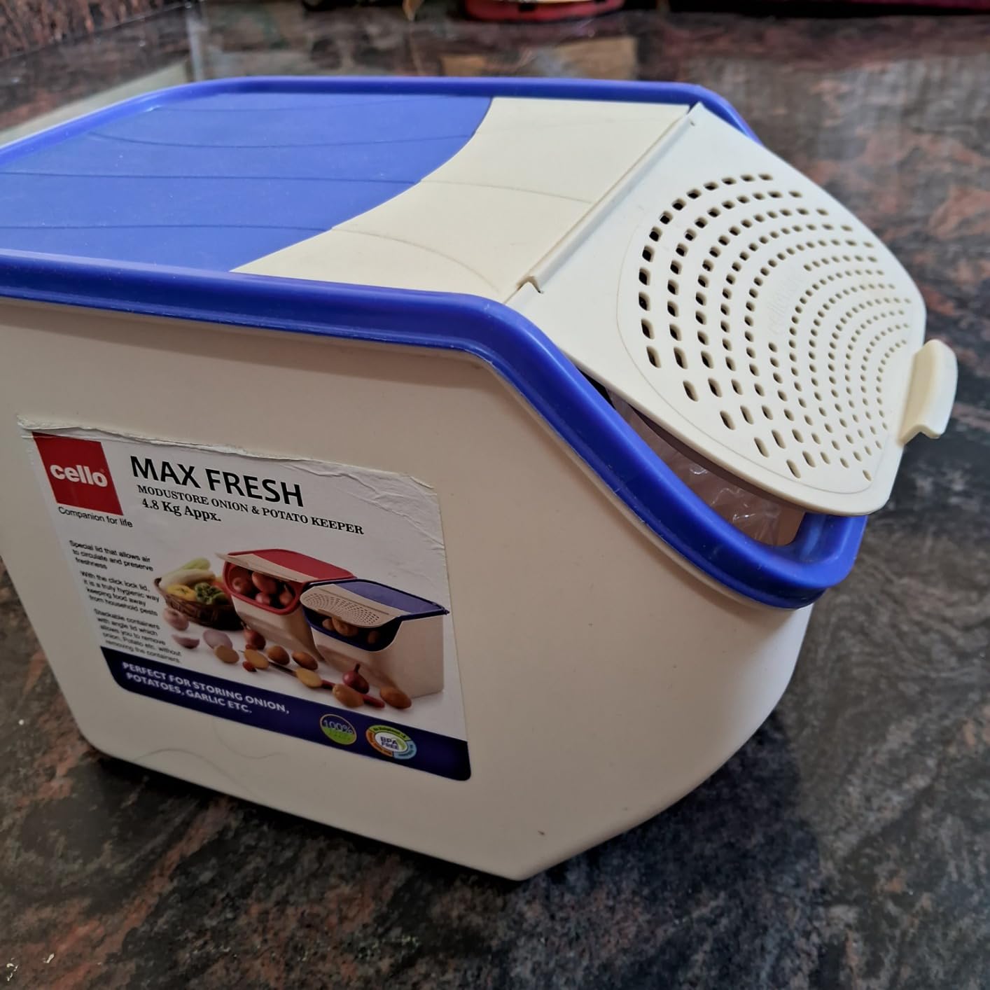 Buy CELLO MF Plastic Onion and Potato Keeper EasyOpen Lid Air Tight