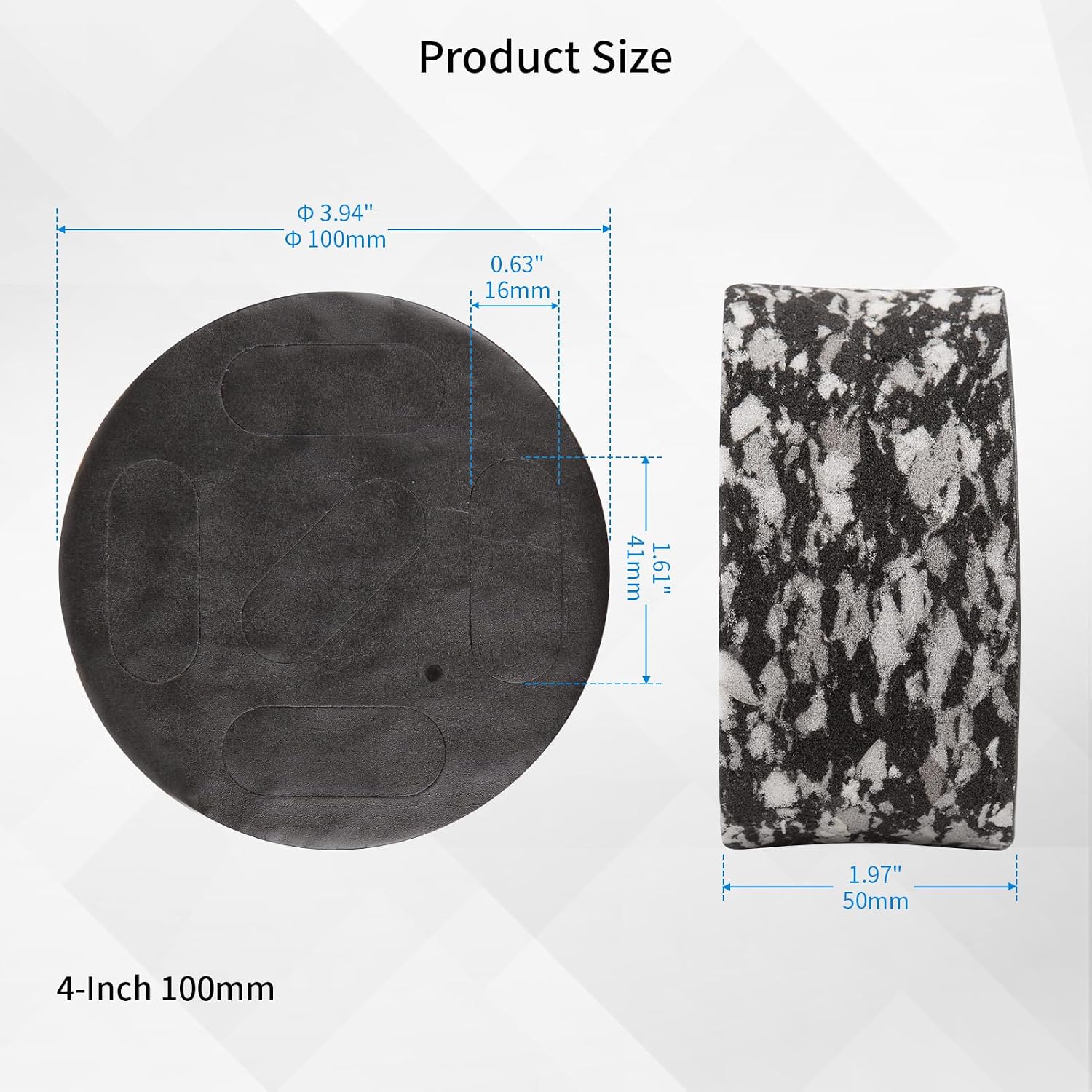 FRESH SPEED 4-Inch 100mm Round Air Vent Duct Foam Soundproofing Silencer | regulate airflow, reduce noise, fits HVAC, bath, kitchen round ducts, damper