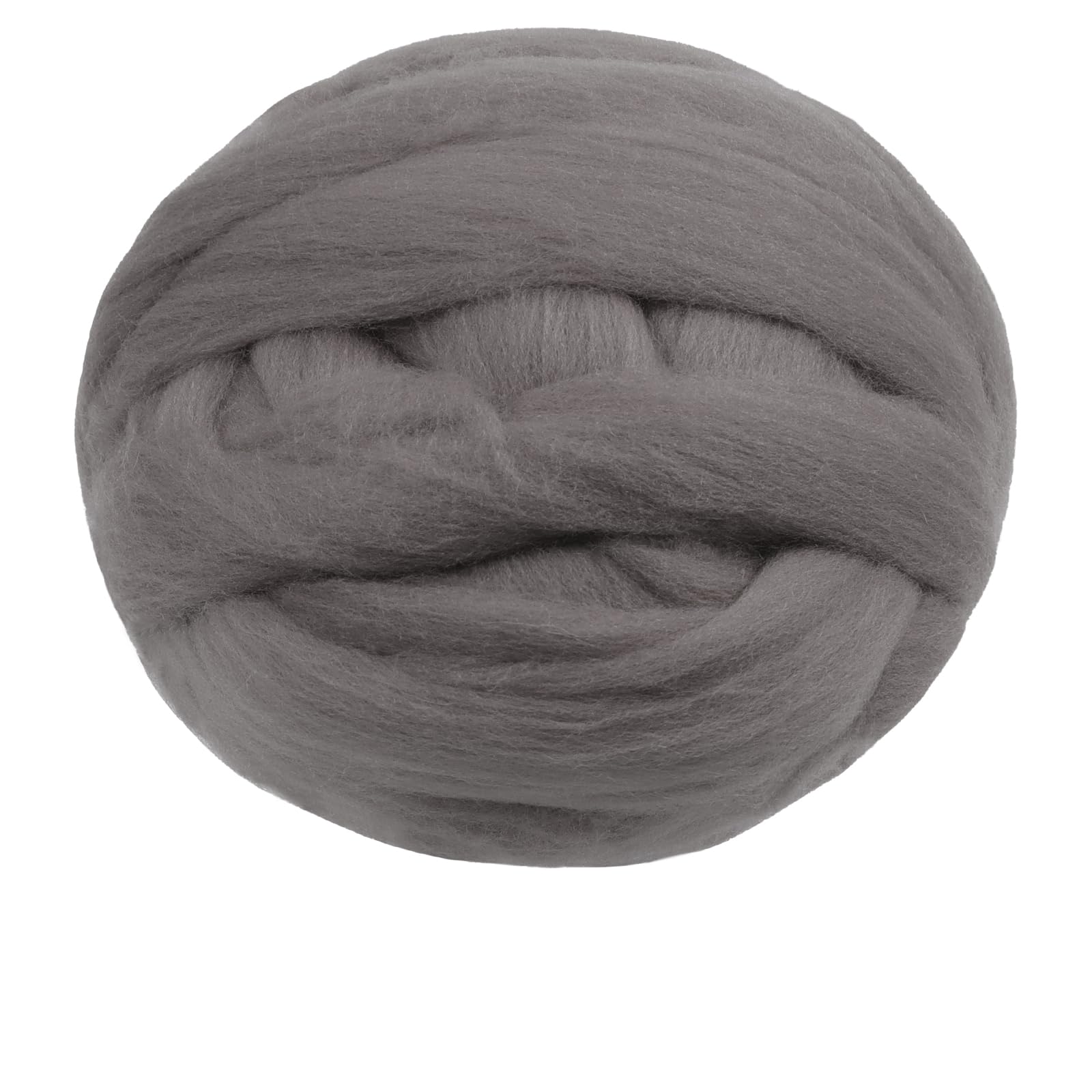 JeogYong Needle Felting Wool, 3.53oz Wool Roving Chunky Wool Yarn, Grey Apricot Wool Roving Yarn for Needle Felting, Wet Felting, Felting Projects, DIY Crafts